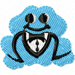 Frogs Embroidery Design 3